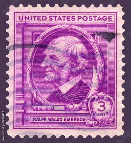 Fotografía Poet Ralph Waldo Emerson Postage Stamp