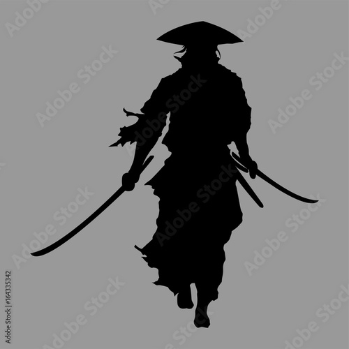 samurai silhouette Wallpaper Mural