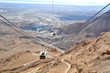Cable car to fortress Masada (Judaean Desert, Dead Sea,Israel)