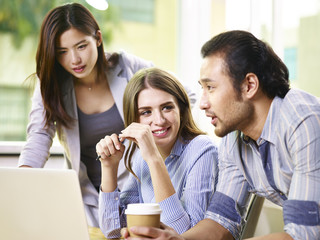 Wall Mural - Business people working together in office