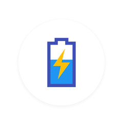 Poster - charging battery icon