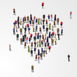 © NoDenmand - Large group of people in the shape of heart sign. Vector illustration