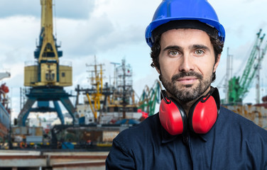 Harbor worker portrait