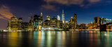 Fototapeta Nowy Jork - Evening view of Downtown Manhattan, NY