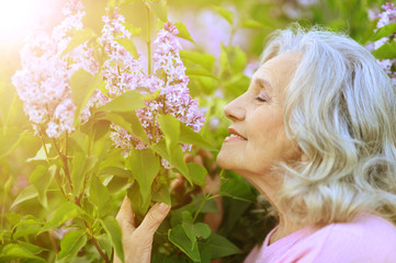 Poster - Beautiful senior woman outdoors