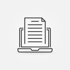 Poster - Laptop with document icon