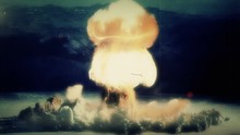 Incredible View Of A Nuclear Explosion / Mushroom Cloud.