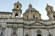 Amazing Panoramic view of Piazza Navona and church Sant'Agnese in Agone in city of Rome, Italy