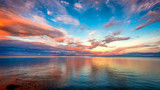 Fototapeta Zachód słońca - Sunset at Lake superior