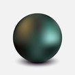 Metallic sphere, realistic vector illustration
