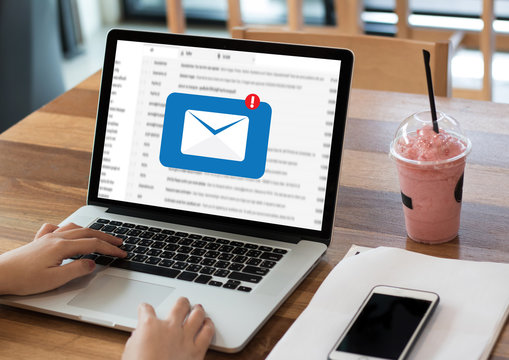 Mail Communication Connection message to mailing contacts phone Global Letters Concept