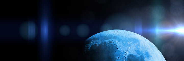 Wall Mural - moon lit by the sun