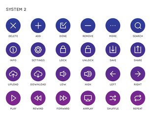 System User Interface (UI) Vector Icon Set. High Quality Minimal Lined Icons for All Purposes.