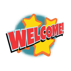 Wall Mural - welcome comic word