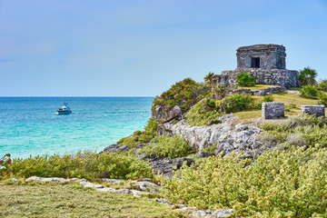 Poster - Ruins of Tulum / Caribbean coast of Mexico - Quintana Roo - Cancun - Riviera Maya