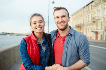 Poster - Young tourists having romantic journey