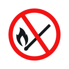 No fire sign icon