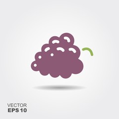 Wall Mural - Illustration bunch of grapes. Flat icon with shadow