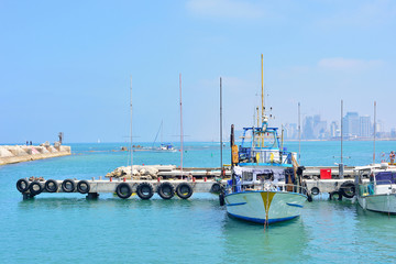 TEL AVIV, ISRAEL - APRIL, 2017: Old Port Jaffa