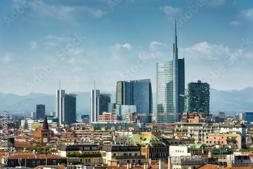Fotografia, Obraz  Milan skyline with modern skyscrapers