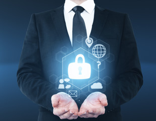 Aufkleber - Internet security concept