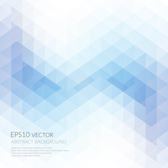 Poster - Abstract background with geometric pattern of triangles. Shades of blue. The texture of the surface and edges.
