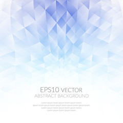Poster - Abstract background with geometric pattern of triangles. Shades of blue. The texture of the surface and edges.