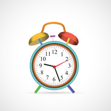 Colorful Alarm Clock Illustration