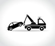 tow truck icon on white background