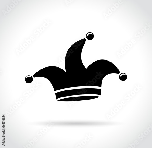 hat icon on white background Canvas Print