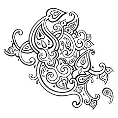 Poster - Paisley Ethnic ornament.