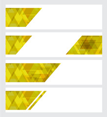 Wall Mural - A set design of abstract modern vector bright horizontal web banner colourful with shiny polygonal background illustration eps10