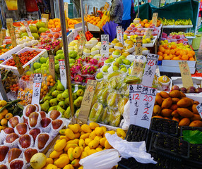 Fruit market in Hong Kong