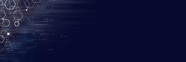 Digital technology and science background.