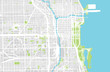 Vector city map of Chicago, 