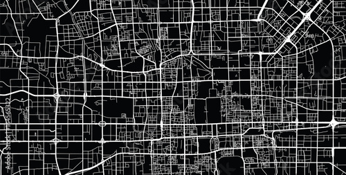 Fotomural Vector city map of Beijing, China