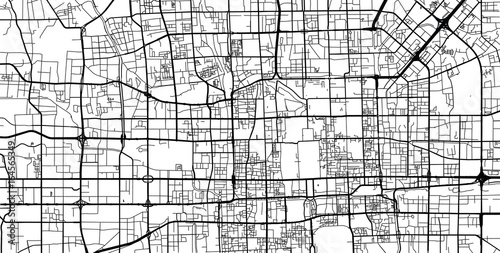 Fotografía Vector city map of Beijing, China