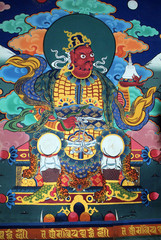  Bhutan, Paro, Painting