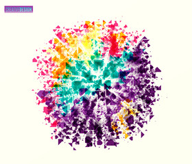 Poster - Vector illustration of dynamic creative abstract background in round shape
