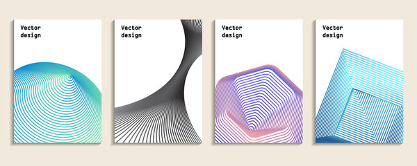 Minimal covers set. geometric design. Abstract 3d meshes.