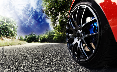 Photo  Red sports car