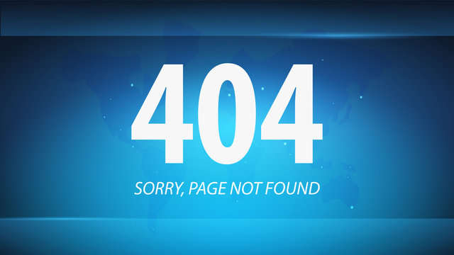 404 Error. Page not found. UI UX template for website. Vector illustration.