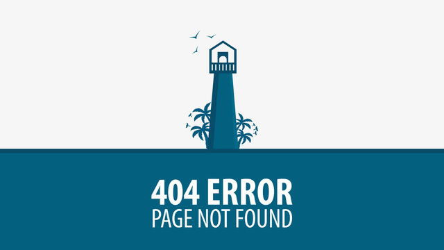 404 Error. Page not found. UI UX template for website. Vector illustration.