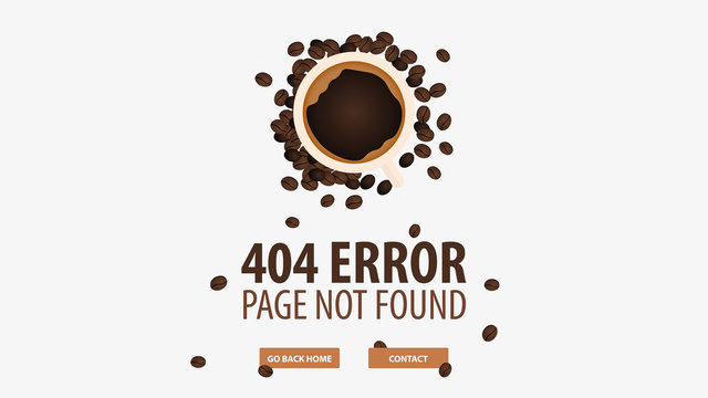 404 Error. Page not found. UI UX template for website. Vector illustration.