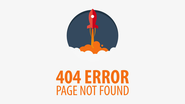 404 Error. Page not found. UI UX template for website. Vector illustration.