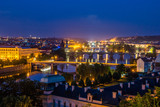 Fototapeta Las - Night view of the panorama Prague, Czech Republic