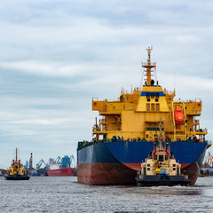 Poster - Blue cargo ship