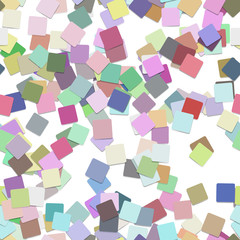 Poster - Abstract seamless chaotic square pattern background - vector graphic from multicolored rotated squares