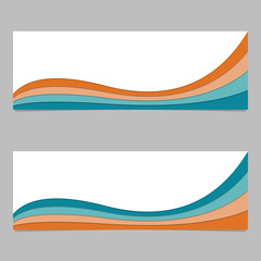 Poster - Banner background from curved layers - vector graphic design with 3d effect