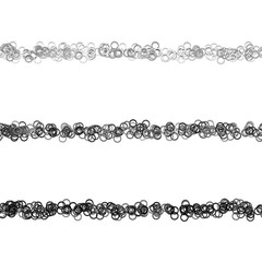 Poster - Random circle pattern line divider design set from rings